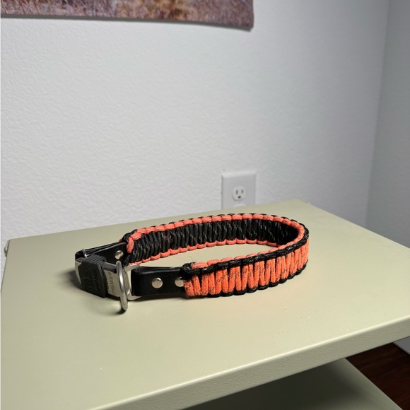 Hermsprenger orange paracord dog collar with lock - Picture 6 of 8